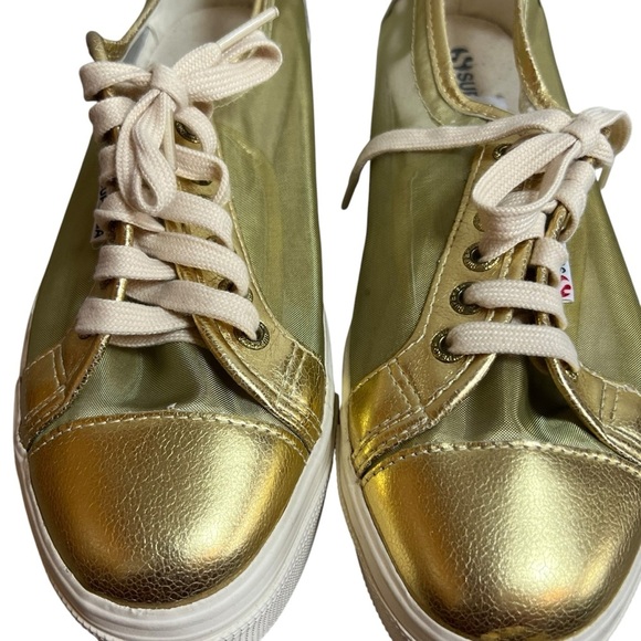 Superga Women's Gold Sneakers size 40 or 9 US - Picture 10 of 12